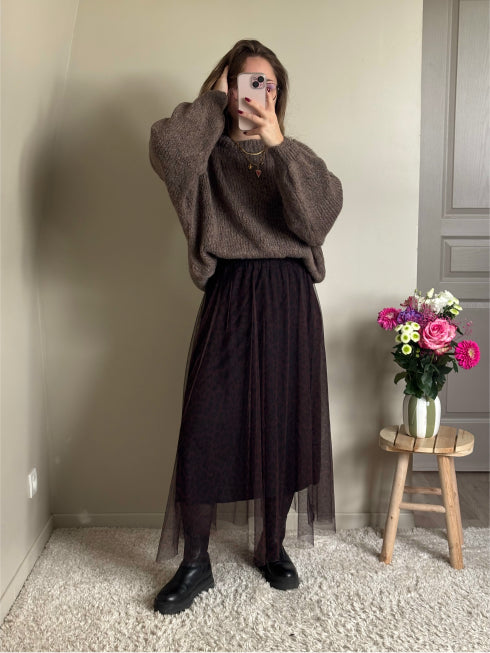 Jupe longue léopard THELMA