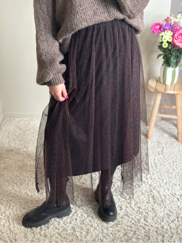 Jupe longue léopard THELMA