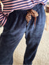 Pantalon en velours marine AVA