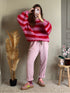 Pantalon en velours rose AVA