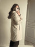 Parka mi longue beige CHARLIE