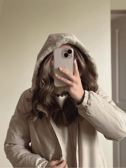 Parka mi longue beige CHARLIE