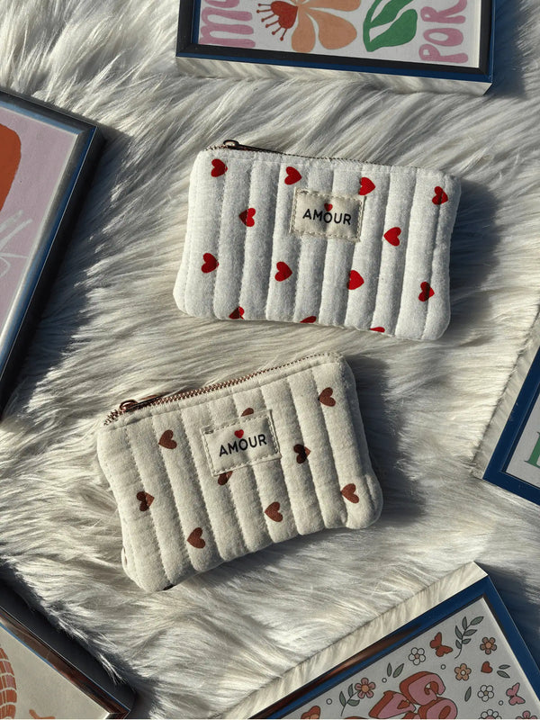 Pochette "Amour" à Motifs Cœurs