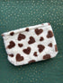 Pochette COEUR fausse fourrure