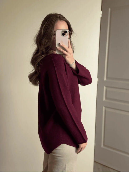 Pull bordeaux ENORA