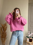 Pull rose ÉLÉNA