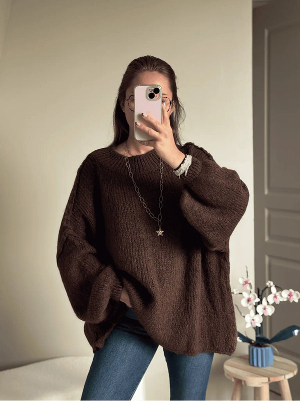 Pull épais chocolat FIONA