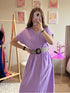Robe longue lilas CAMILLE