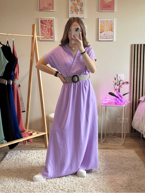 Robe longue lilas CAMILLE
