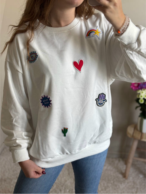 Sweat blanc original OCEANE