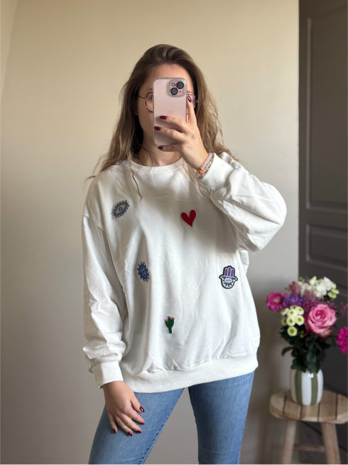 Sweat blanc original OCEANE