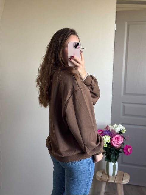 Sweat marron AMOUR