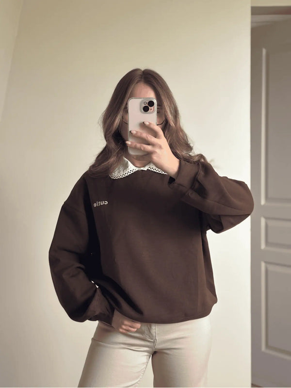 Sweat marron CUTIE