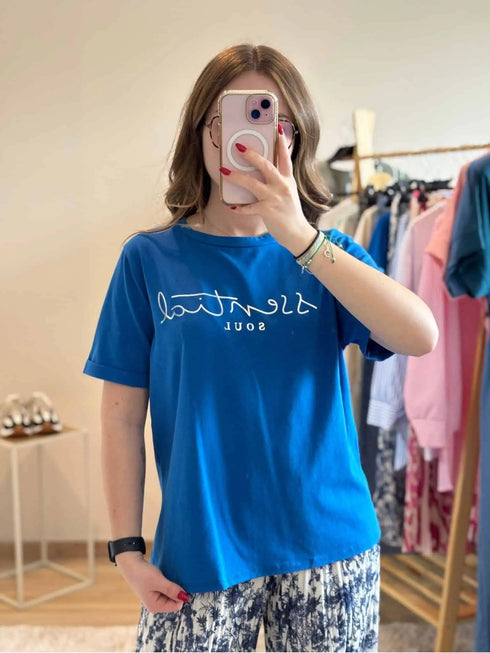 T-shirt bleu roi Nola