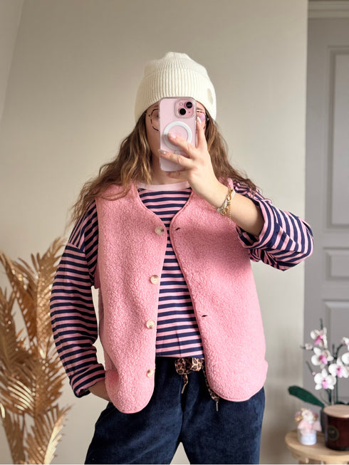 T-shirt rose/marine SAM