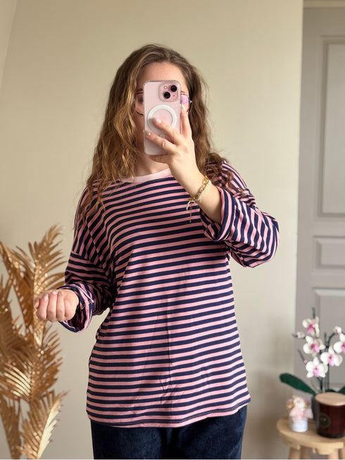 T-shirt rose/marine SAM